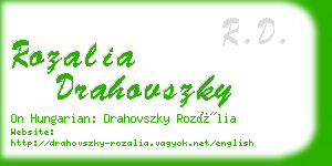 rozalia drahovszky business card